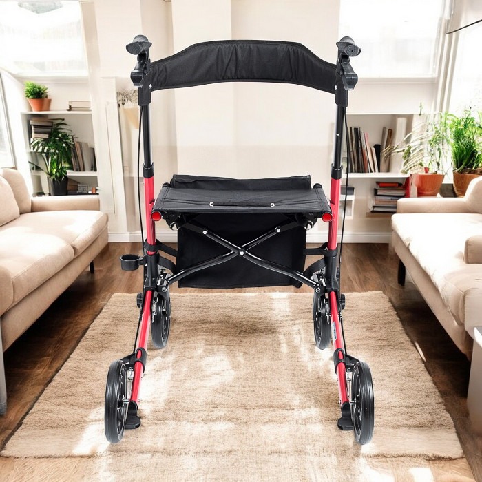 Comfort%20Plus%20DM-9102%20Kırmızı%20Lüx%20Alüminyum%20Rolatör